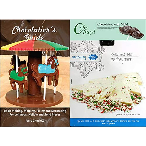 Regular Clear Cybrtrayd Maken Mold MNM2153 Holiday Tree Bark Chocolate Candy Mold with Chocolatiers Guide Regular Clear Cybrtrayd Maken Mold MNM2153 Holiday Tree Bark Chocolate Candy Mold with Chocolatiers Guide